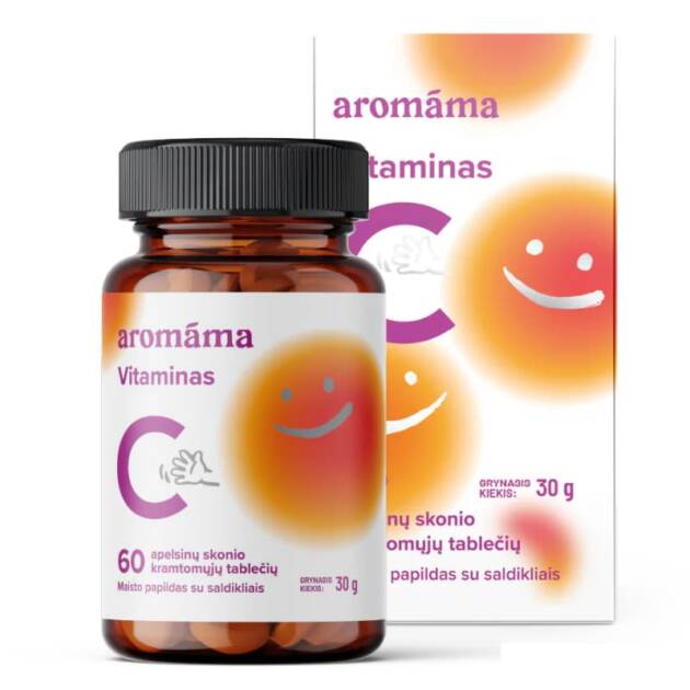 Vitamin C tyggetabletter appelsin Aromama
