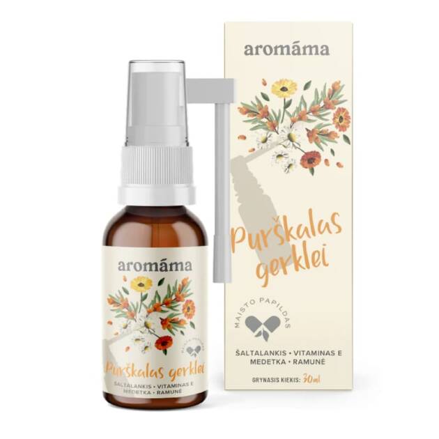 Halsspray Aromama med tindved og kamille
