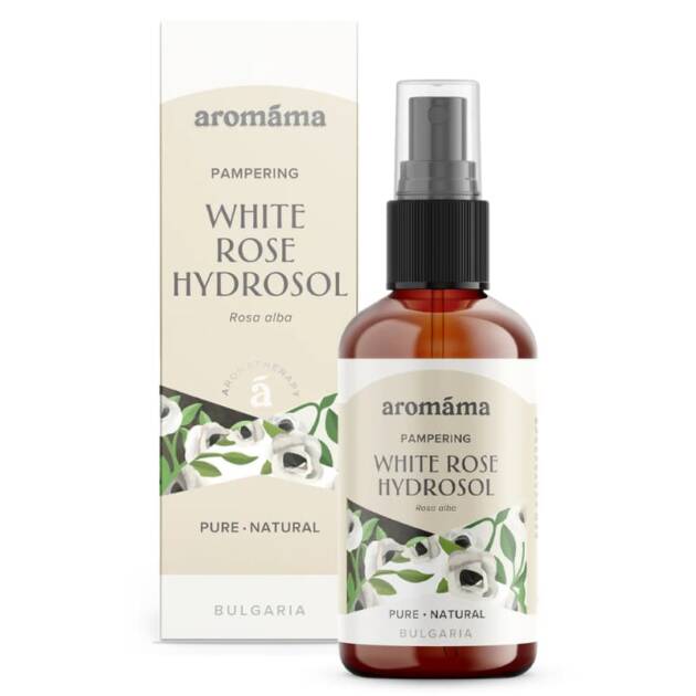 hvit rose hydrolat aromama white rose hydrosol natural floral water